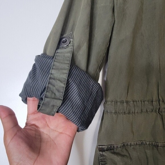 LEVI'S Hooded Roll-Tab Anorak Jacket Green Women's sz XSmall - Picture 10 of 15